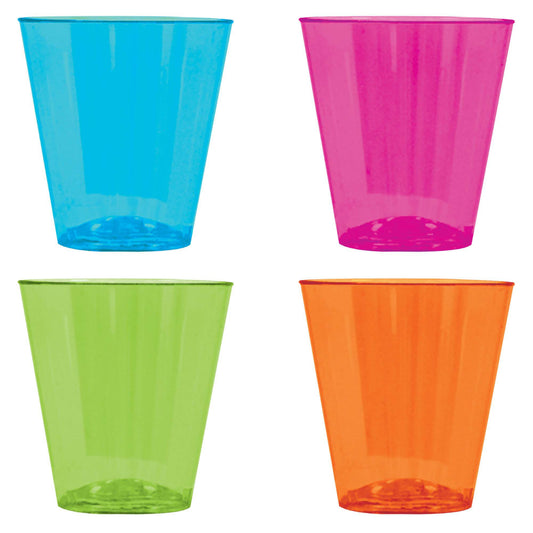 Neon 2oz Shot Glasses - Set of 100 Pieces