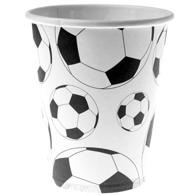 Gobelets en papier soccer 9 oz pour anniversaire