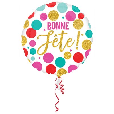 M.18" Bonne Fête - White With Dots