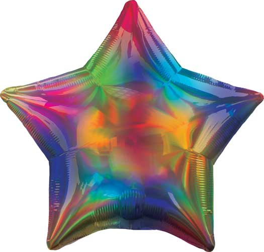 Ballon Étoile Iridescent 19'' - Magie Colorée pour Vos Fêtes