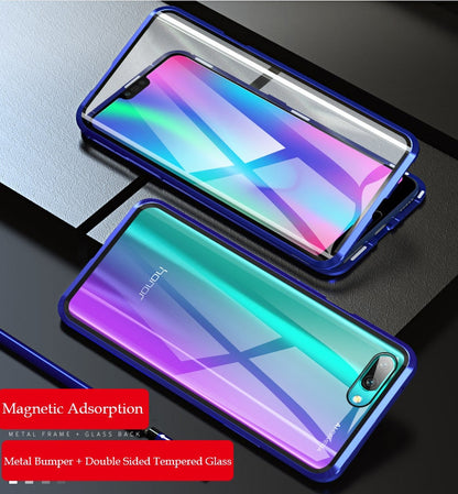 Coque Antichoc Magnétique en Verre Trempé 9H pour Huawei Honor