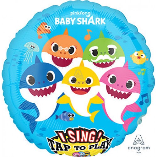 Ballon Chantant M.28'' Baby Shark - Fête Aquatique