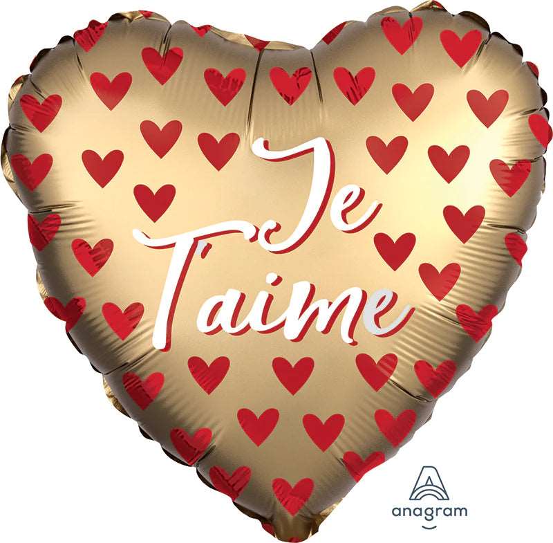 Ballon Cœur Satin 18'' - Je T'aime