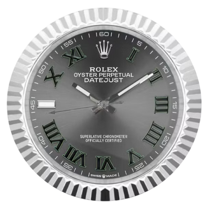🕰️ Horloge Murale Rolex Datejust Wimbledon ⌚ Acier – Style Luxe & Élégance