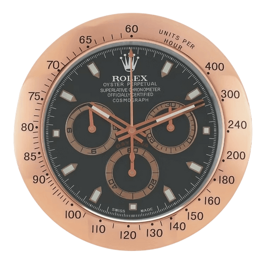 Horloge Murale Élégante et Précise - Modèle Daytona Inspiré de la Montre Iconique - Passeport Cases