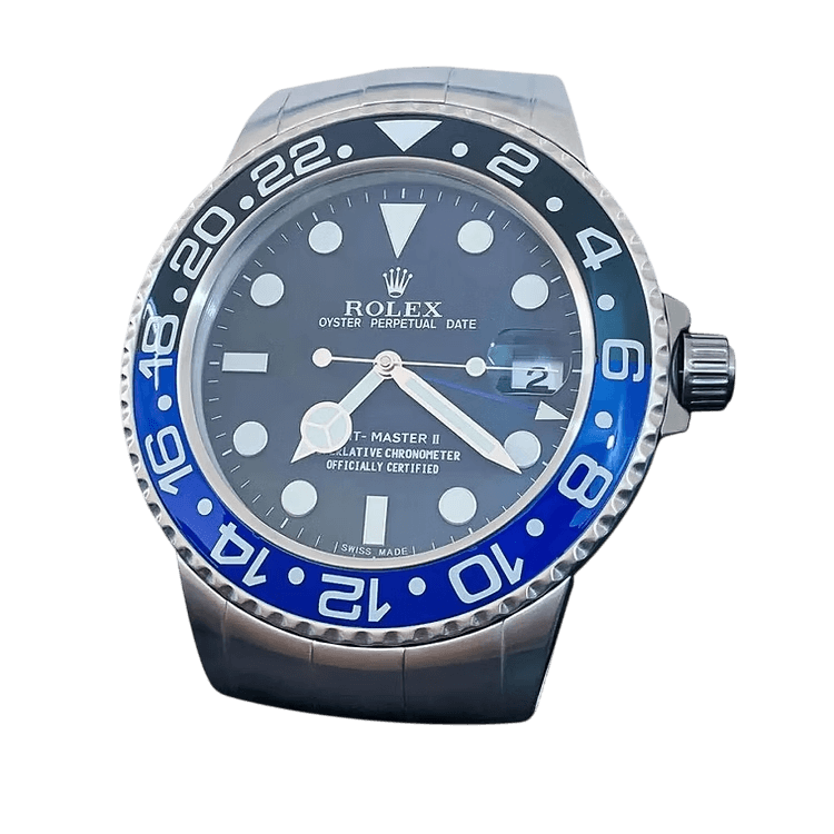 Horloge Murale Luxe XL - Rolex GMT Master II Batman Design Épuré