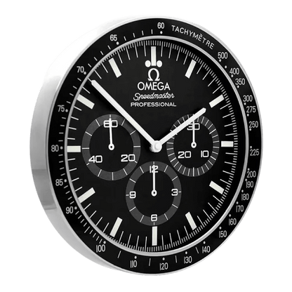 Horloge Murale de Luxe Omega Speedmaster - Élégance et Précision Intemporelle