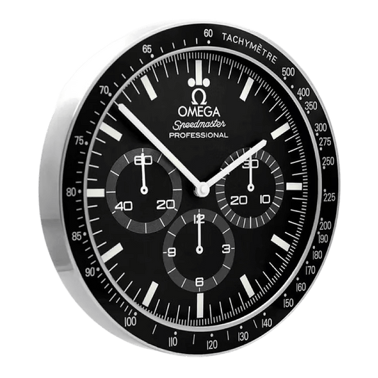 Horloge Murale de Luxe Omega Speedmaster - Élégance et Précision Intemporelle