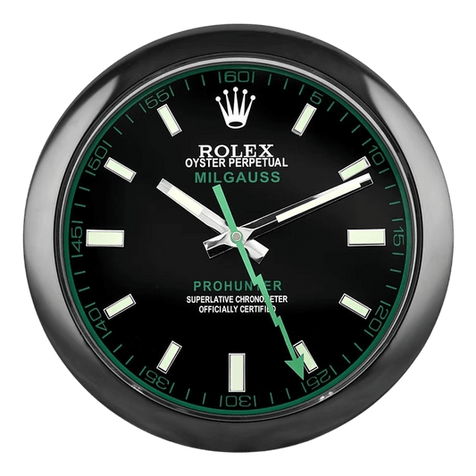 Modern Wall Clock Elegant Design - Volledige zwarte Milgauss