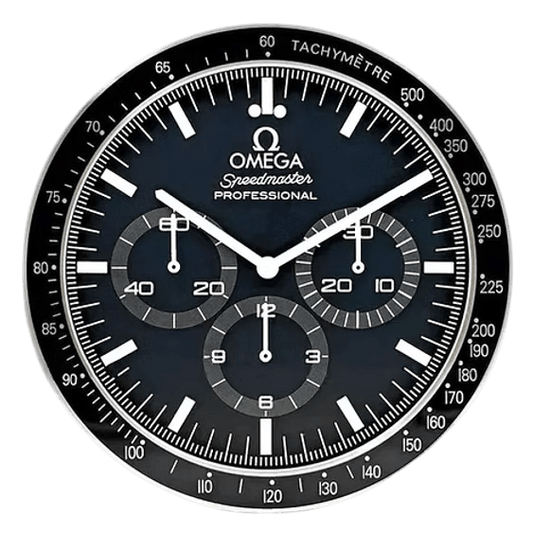 Horloge Murale de Luxe Omega Speedmaster - Élégance et Précision Intemporelle