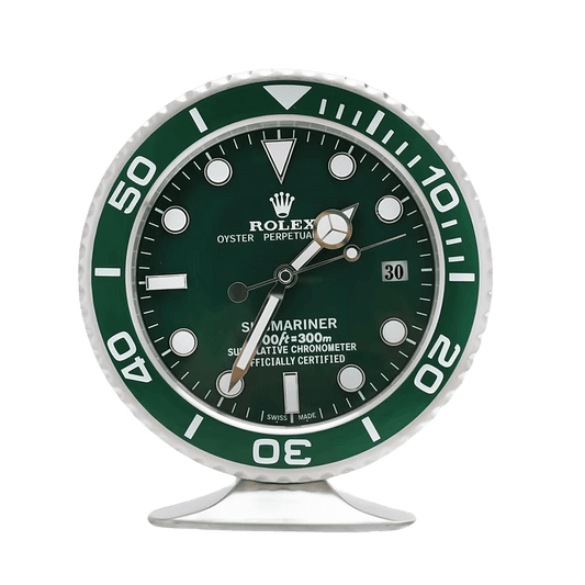 Relógio de mesa de luxo Rolex Submariner icônico para elegância interior