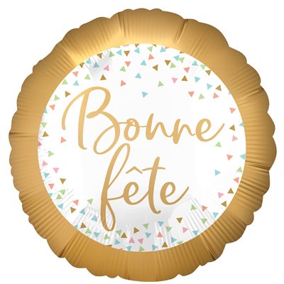 M.18'' Bonne Fête - Triangle Confetti Doré