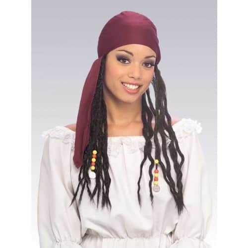 Pirate Bandana With Dreadlocks Rubies