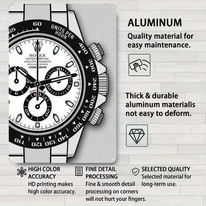 🖼️ Affiche Murale Métal Vintage – Cadran Rolex Daytona