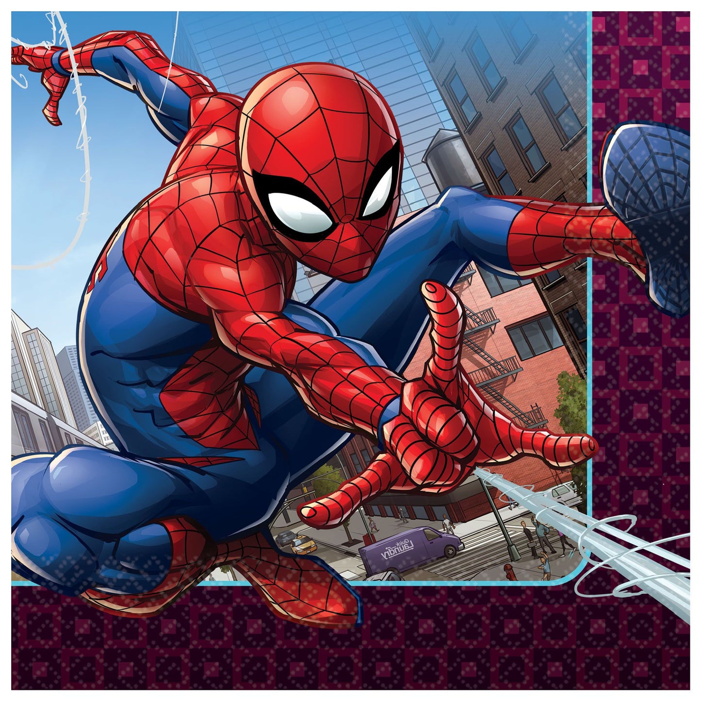 Serviettes de Déjeuner Spider-Man Aventure 13"