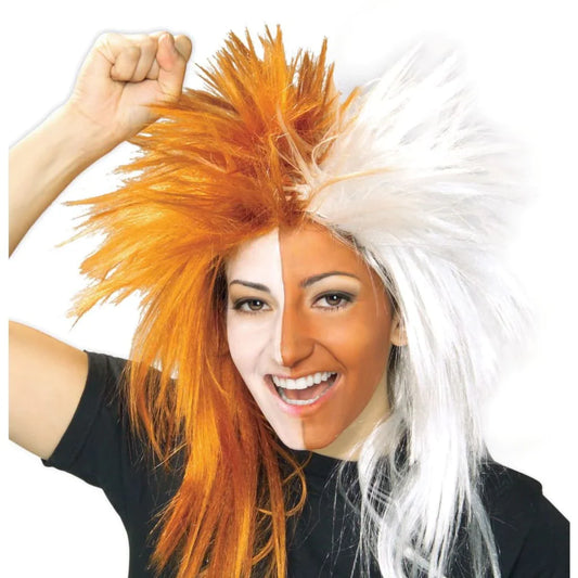 Sports Fanatic Wig Bronze/White