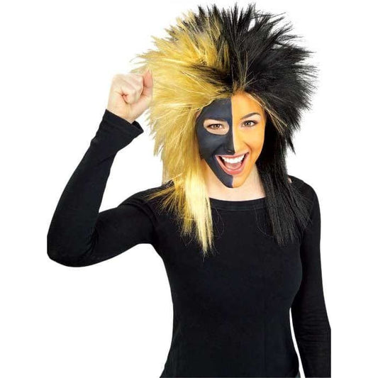 Sports Fanatic Wig Black/Blonde