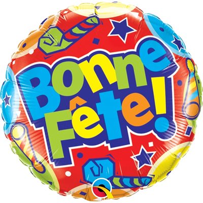 Ballon Métallique 18'' Bonne Fête Coloré