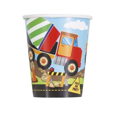 Gobelets d'anniversaire Camion de Construction - 9 oz