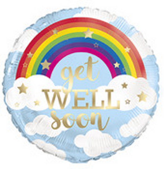 Ballon Aluminium "Get Well Soon Rainbow"