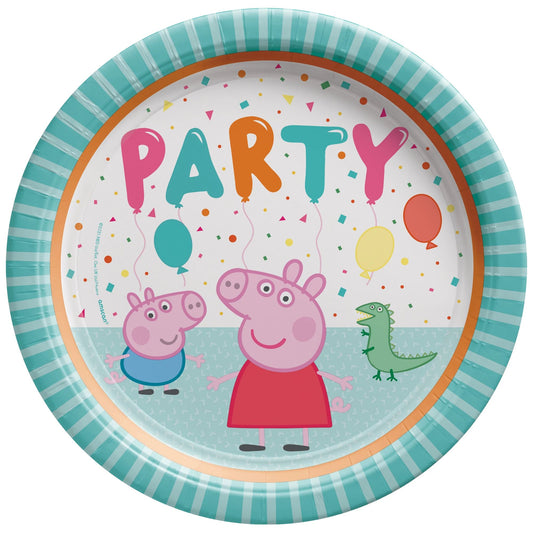 Assiettes à Dîner Peppa Pig Confettis 9''