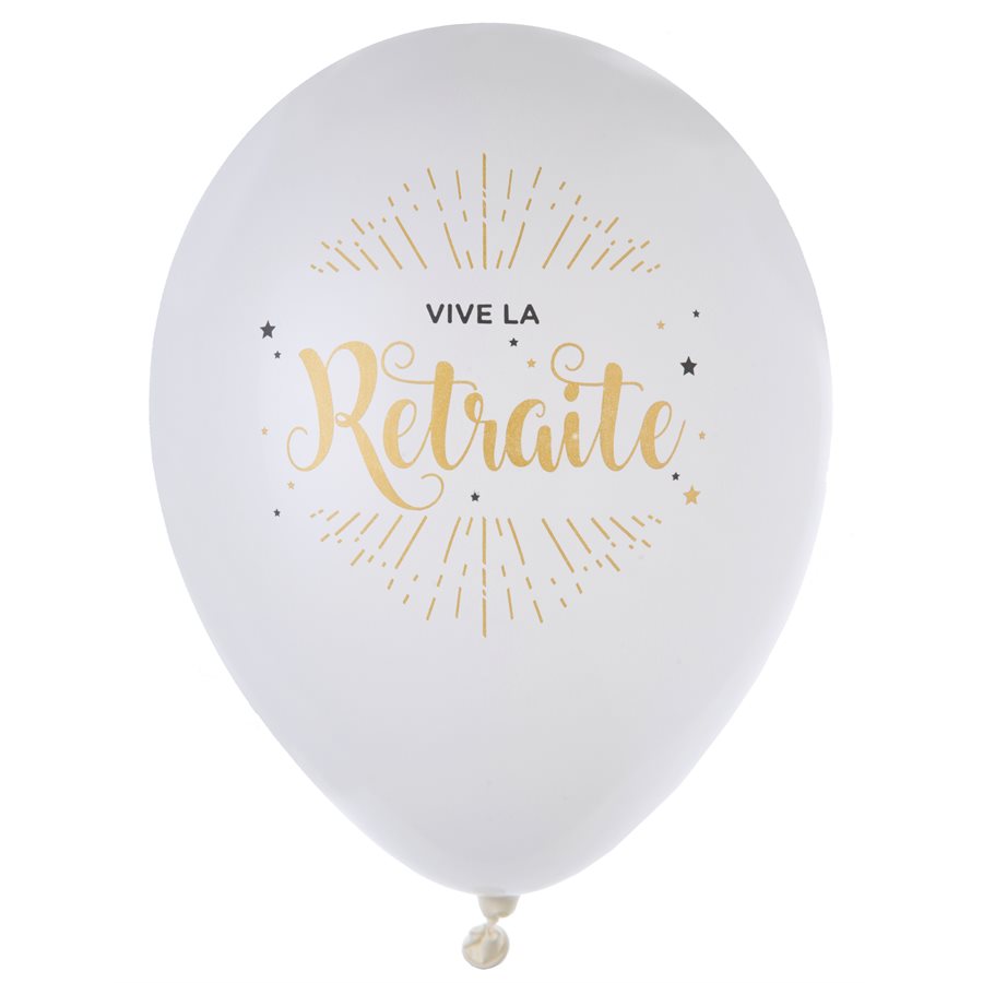 Ballon en Latex 11" Vive La Retraite - Célébration Élégante