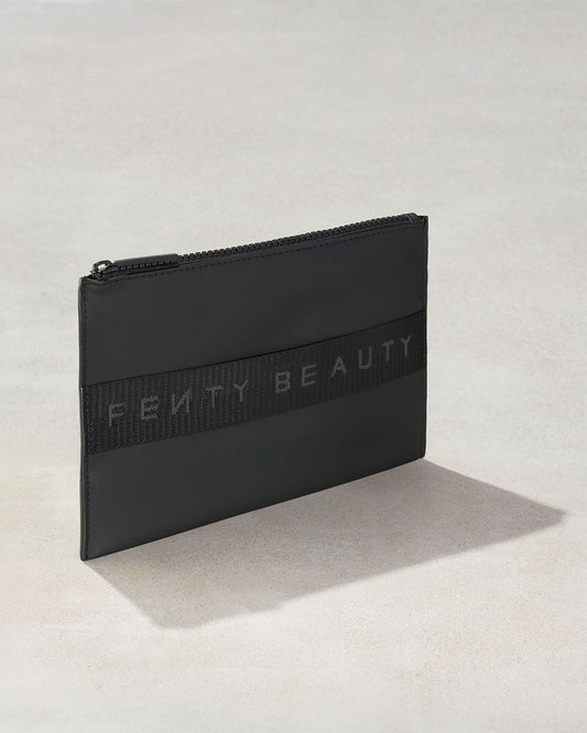 Matte black clutch makeup bag