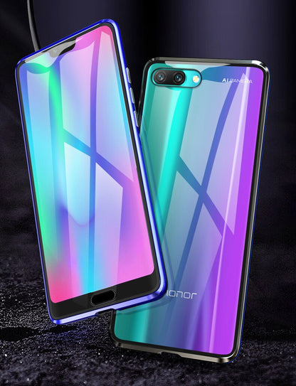 Coque Antichoc Magnétique en Verre Trempé 9H pour Huawei Honor