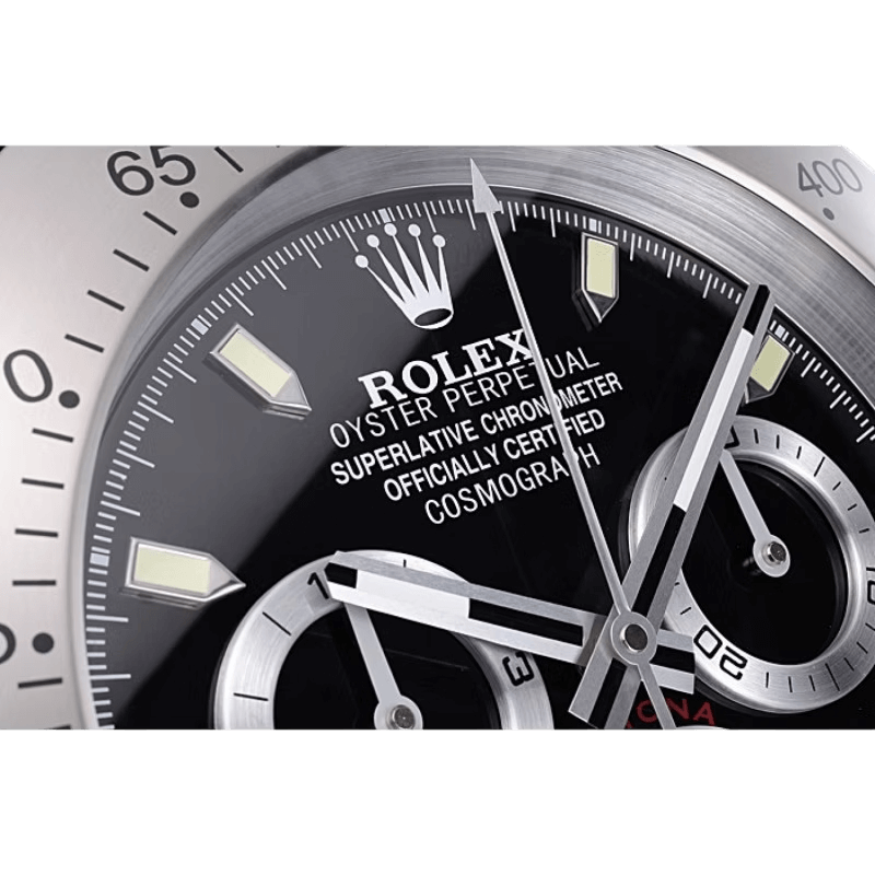 Rolex Daytona Silver and Black Luxy Clock - Eleganță și precizie