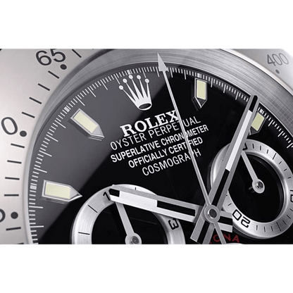 Rolex Daytona Silver and Black Luxy Clock - Eleganță și precizie