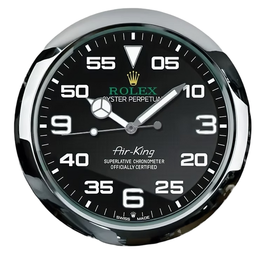 Horloge Murale de Luxe Inspirée Rolex Oyster Perpetual Air King - Passeport Cases