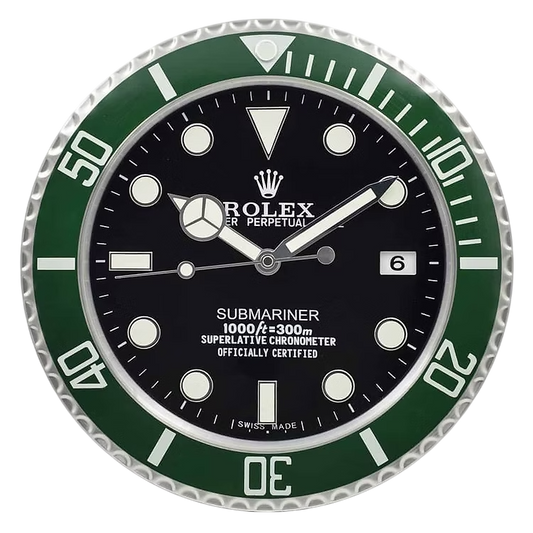 Horloge Murale Luxe Rolex Submariner Starbuck - Design Élégant et Précis - Passeport Cases