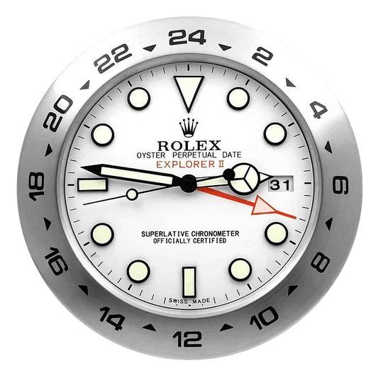 Horloge Murale de Luxe - Rolex Explorer II Édition Aventure