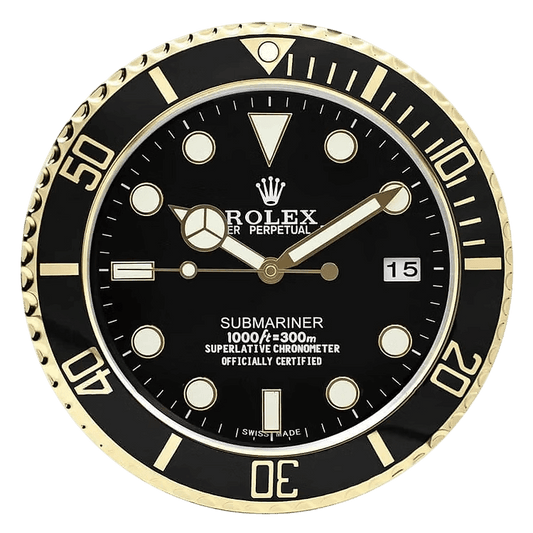 Rolex Supmariner Wall Black Wall for Itegant Interior