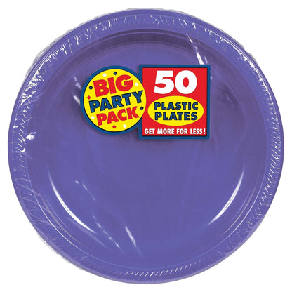 Plastic Diner Plates - Party's Solid Colors