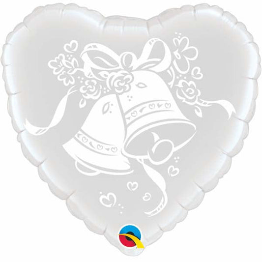 Ballon Mylar Cœur 18" Wedding Bells