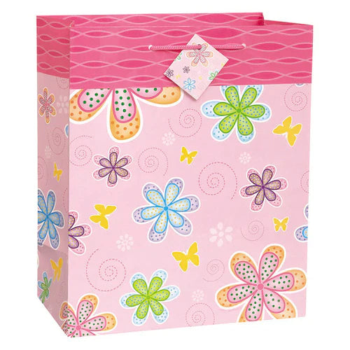 Sac Cadeau Large Lovely Blossom en Couleurs Assorties