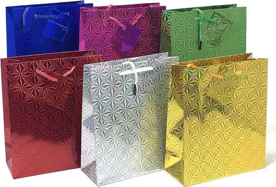 Sac Cadeau Holographique Uni - Couleurs Éblouissantes