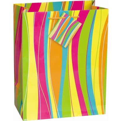 Sac Cadeau Moyen en Couleurs Vives - Assortiment Éclatant