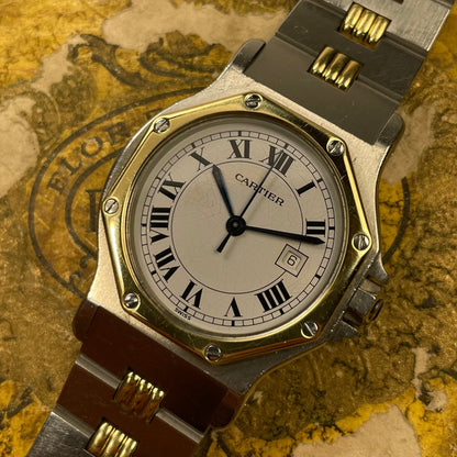 Cartier Santos Octagon "Godron" Ref 2966