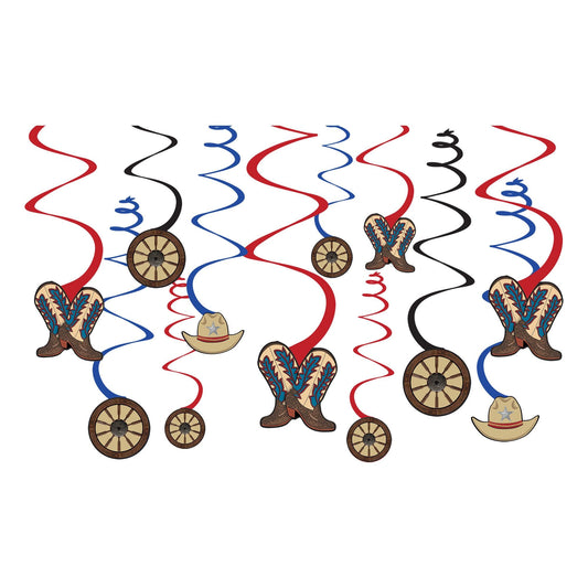 Western Hanging Swirls - 12 Piece Pack