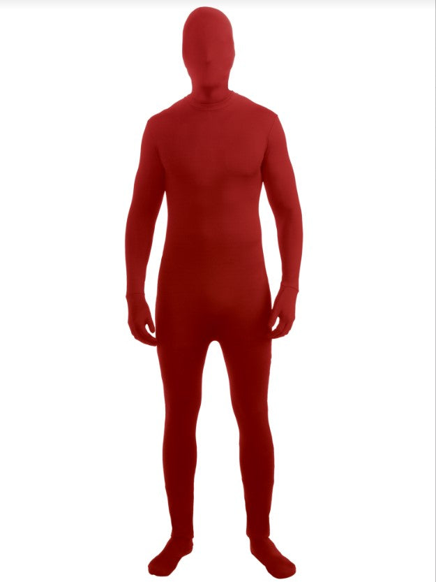 Disappearing Man Second Skin en Rouge - Costume Morphsuit Adultes