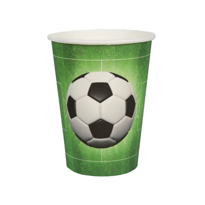 Gobelets en papier soccer 9 oz pour anniversaire