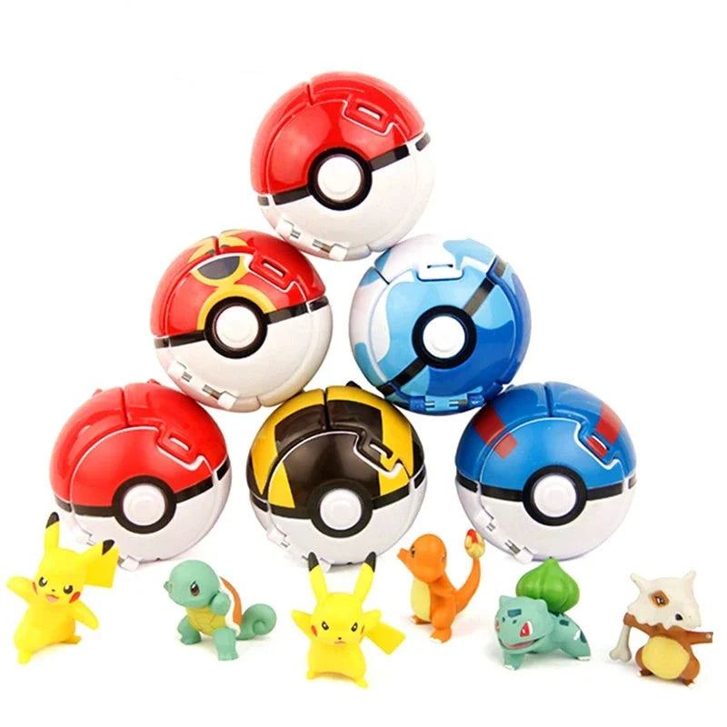 Set de 6 Pokéballe Avec Figurines Pokémon Surprise