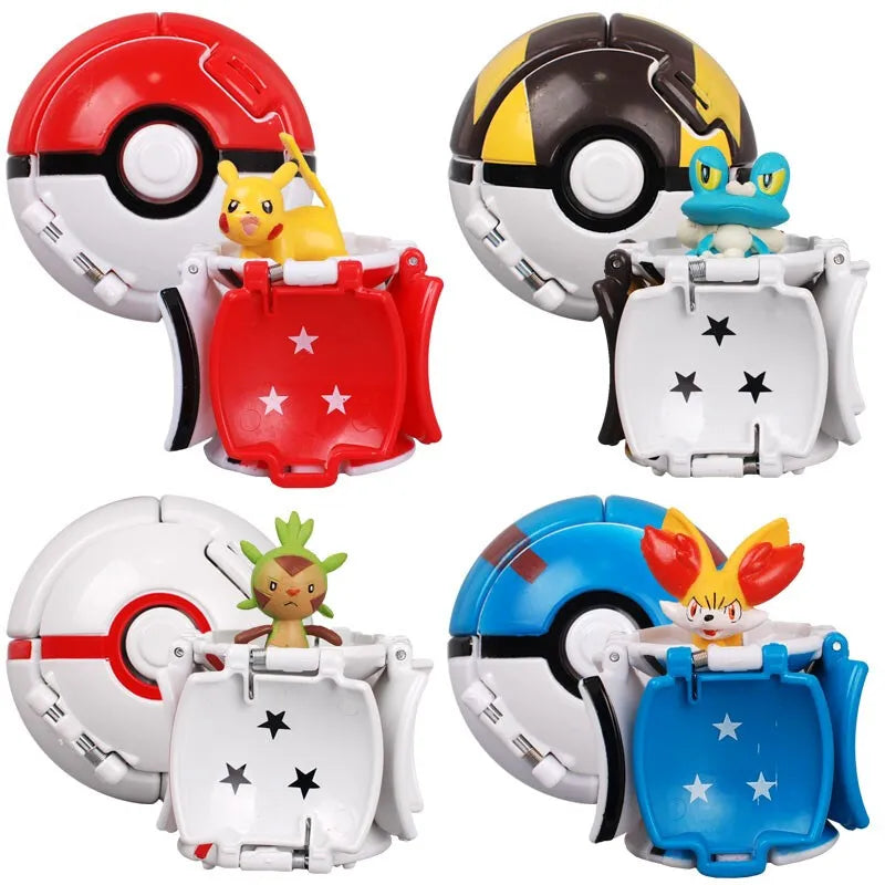 Set de 6 Pokéballe Avec Figurines Pokémon Surprise