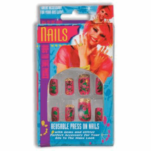 Ongles Fantaisistes Années 80 : Style Rétro Éclatant