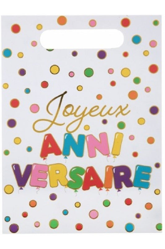 Sac Anniversaire Ballon Métal Multicolore Joyeux