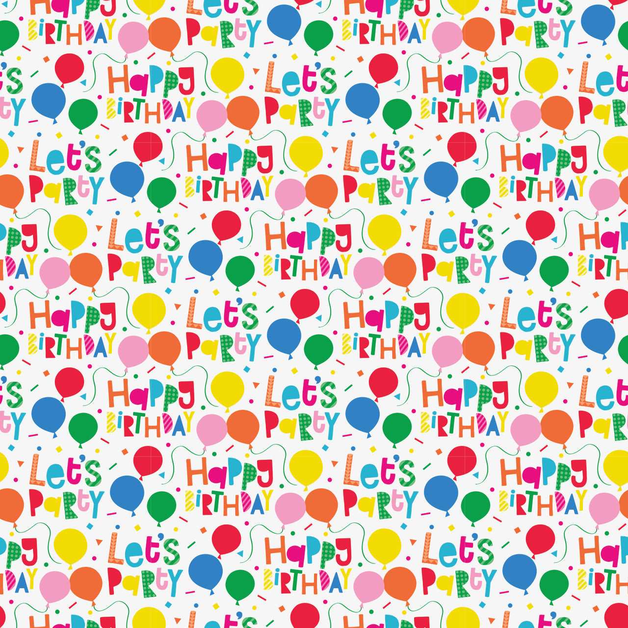 Papier Cadeau Colorful Balloon 'Let's Party'