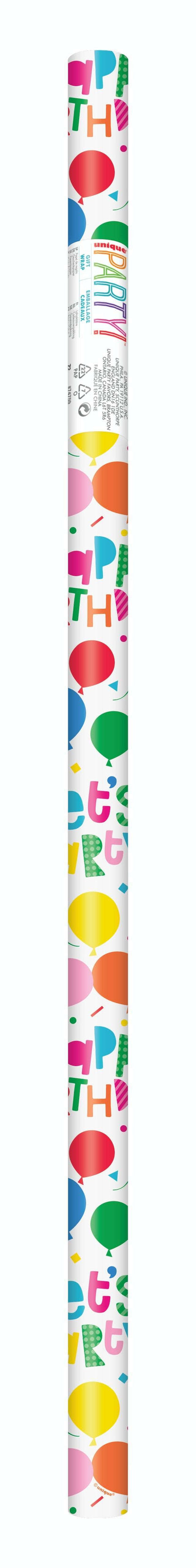 Papier Cadeau Colorful Balloon 'Let's Party'