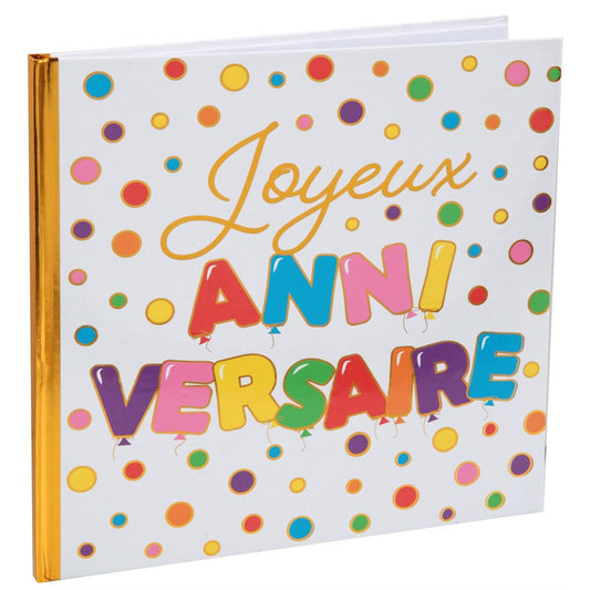 Livre d'or Anniversaire Multicolore avec Ballons